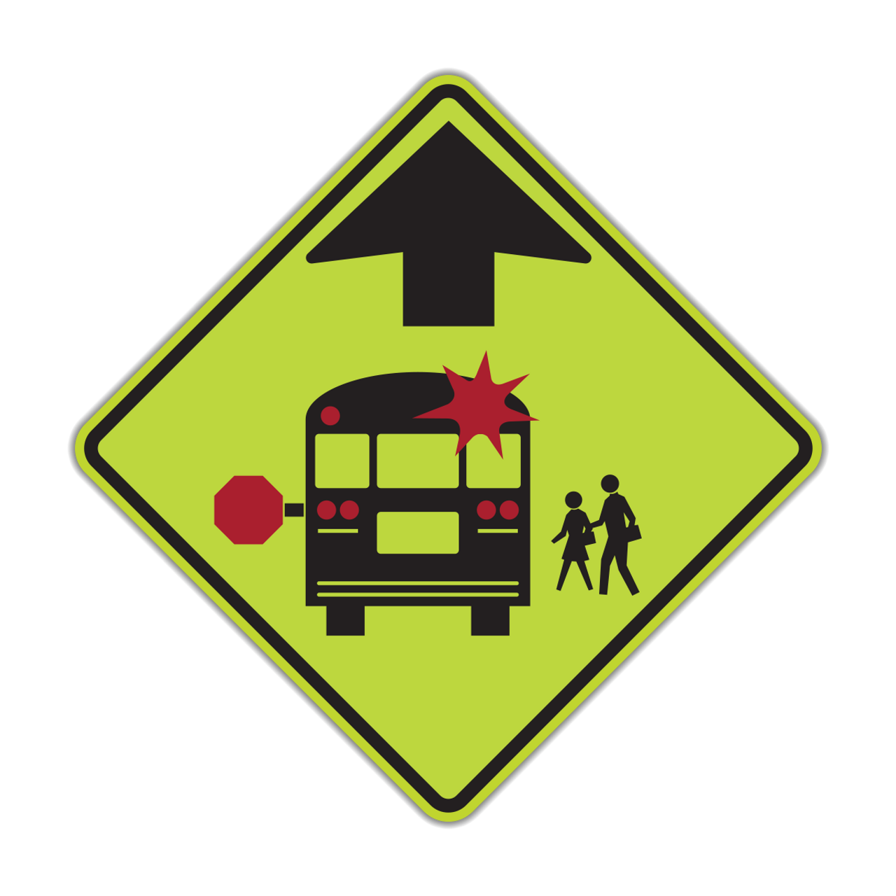 30" S31 School Bus Stop Ahead