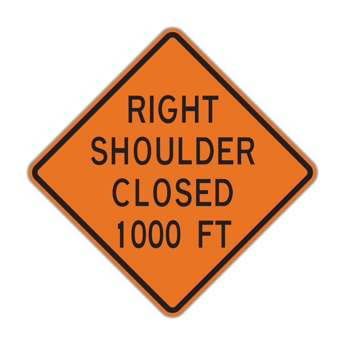 W21-5b Shoulder Closed Ahead - Hall Signs
