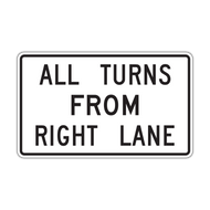 R3-23 All Turns From Right Lane