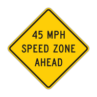 W3-5a XX MPH Speed Zone Ahead