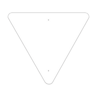 36" Triangle Non-Reflective Sign Blank - Standard Punch