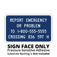 I-13 Emergency Notification Sign Face