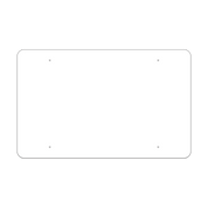 48" x 30" Painted Aluminum Sign Blank - Standard Punch