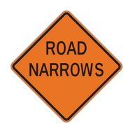 W5-1 Road Narrows (Construction)