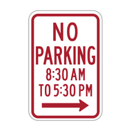 R7-2a No Parking X:XX AM to X:XX PM