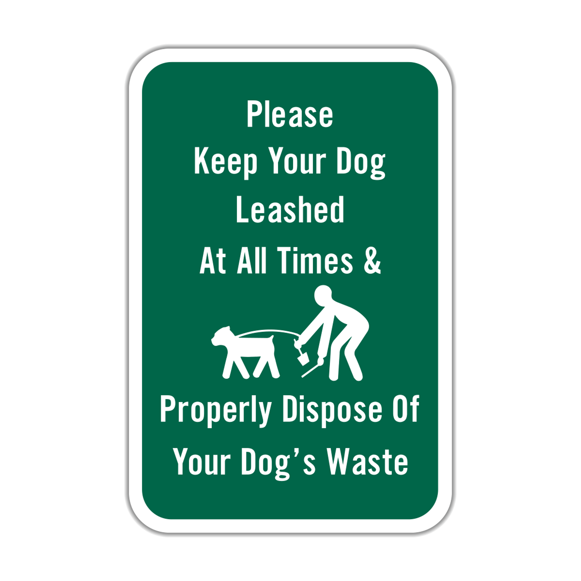 KDL Please Keep Your Dog Leashed at All Times Hall Signs