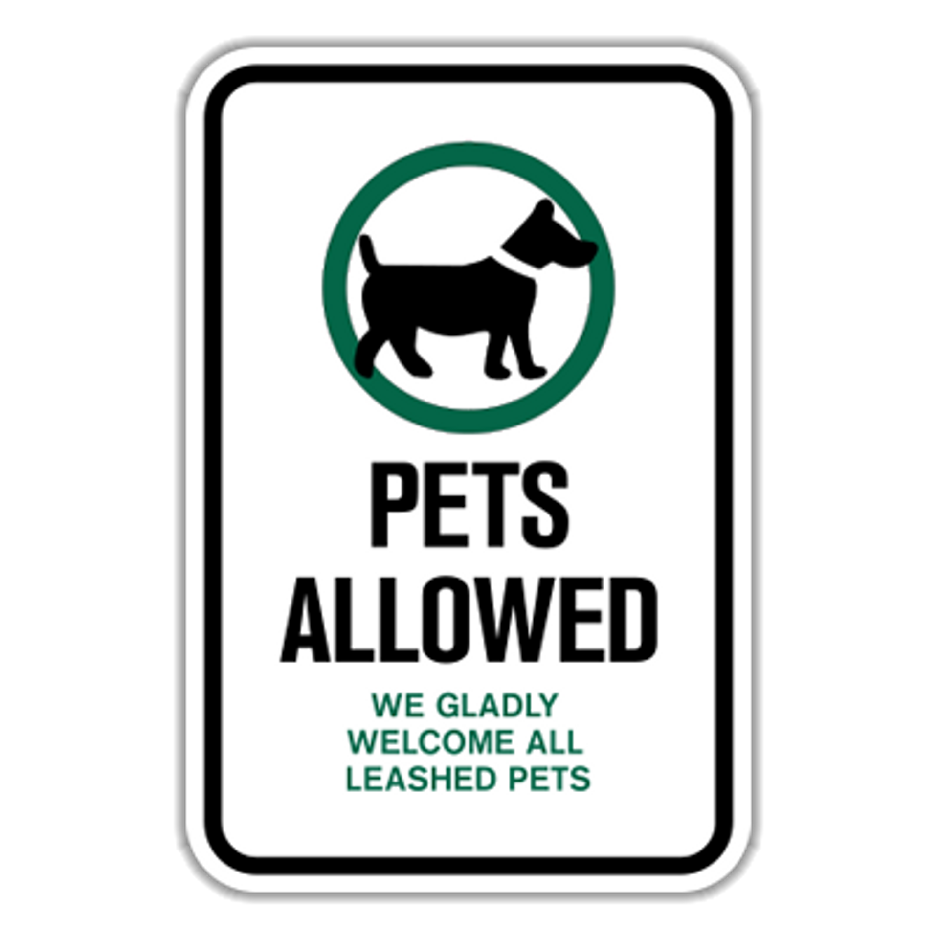 PAW Pets Allowed Hall Signs
