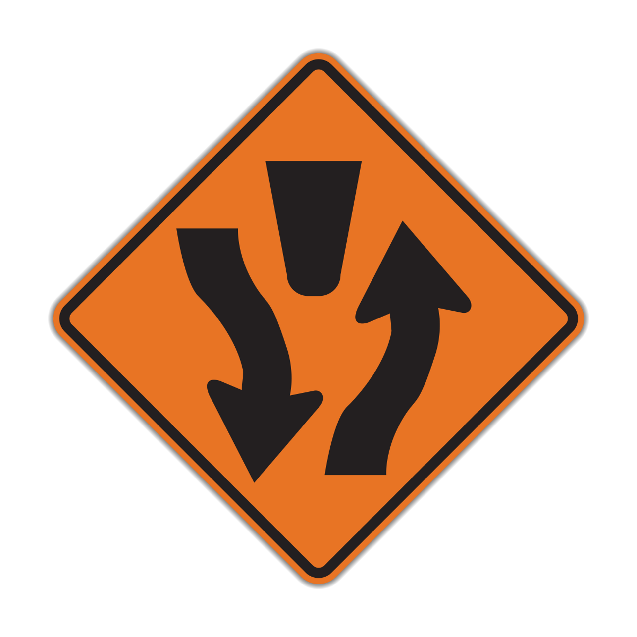 W6 1 Divided Highway Hall Signs w6-1-divided-highway-hall-signs