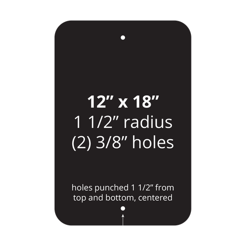 12" x 18" Non-Reflective Sign Blank