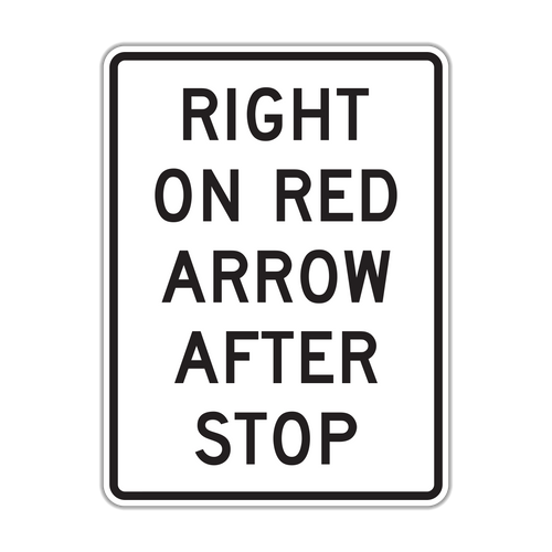 R10-17a Right on Red Arrow After Stop