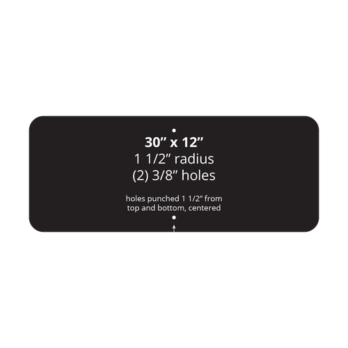 30" x 12" Aluminum Sign Blank