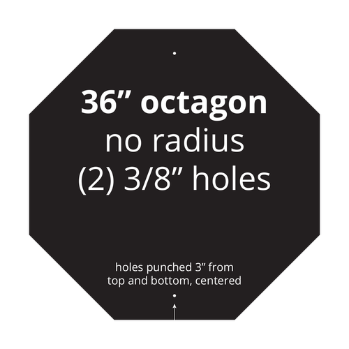 36" Octagon Aluminum Sign Blank