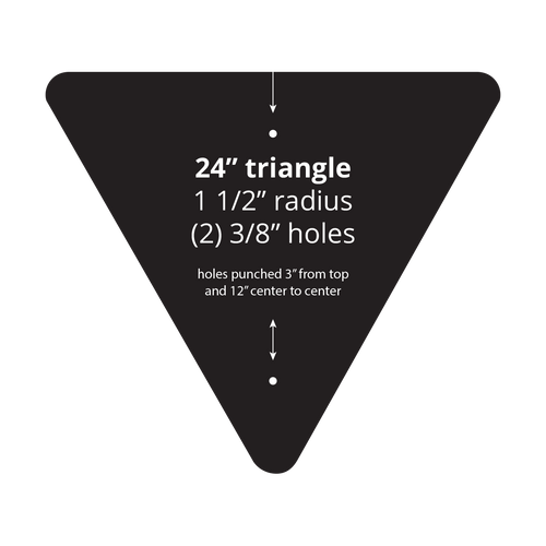 24" Triangle Aluminum Sign Blank