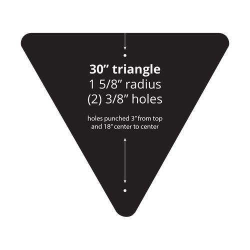 30" Triangle Aluminum Sign Blank