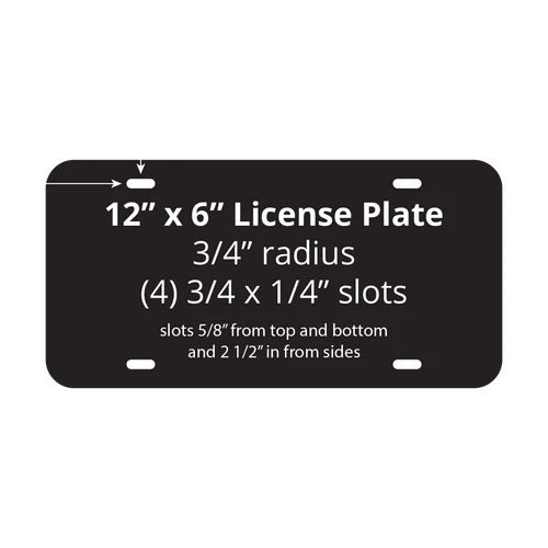 12" x 6" Reflective Sign Blank
