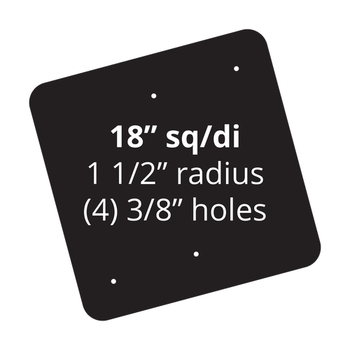 18" x 18" Universal Punch Non-Reflective Sign Blank