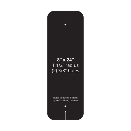 8" x 24" Non-Reflective Sign Blank