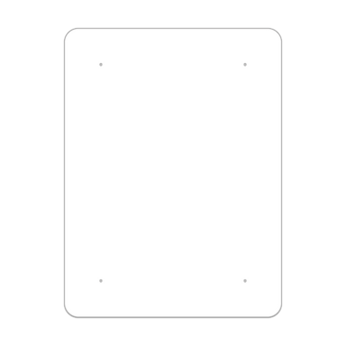36" x 48" Non-Reflective Sign Blank - Standard Punch