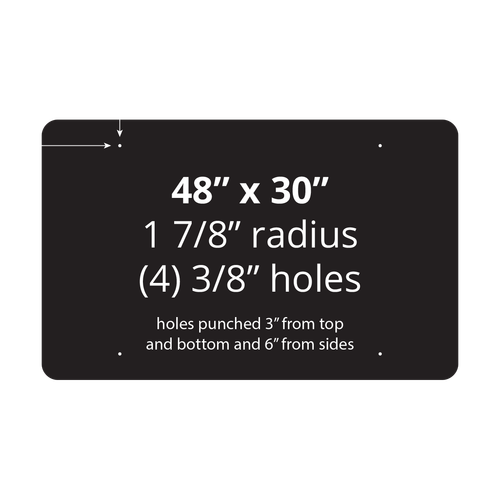 48" x 30" Non-Reflective Sign Blank