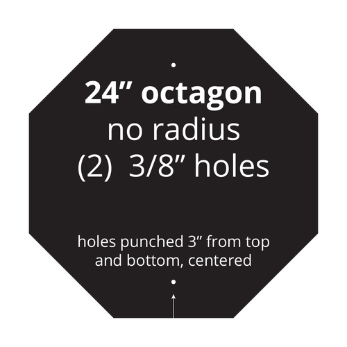 24" Octagon Non-Reflective Sign Blank