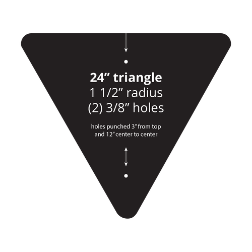 24" Triangle Non-Reflective Sign Blank