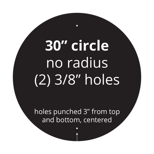 30" Circle Painted Aluminum Sign Blank