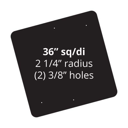 36" x 36" Universal Punch Aluminum Sign Blank