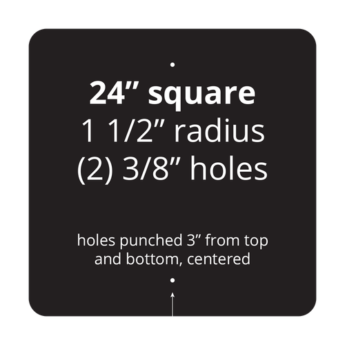 24" Square Aluminum Sign Blank