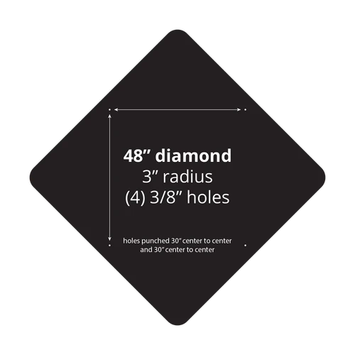 48" Diamond Aluminum Sign Blank