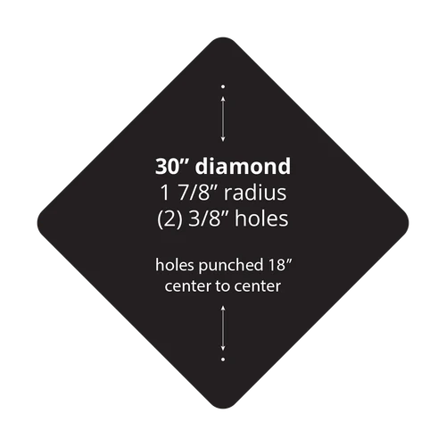 30" Diamond Non-Reflective Sign Blank