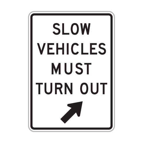 R4-14 Slow Vehicles Must Turn Out