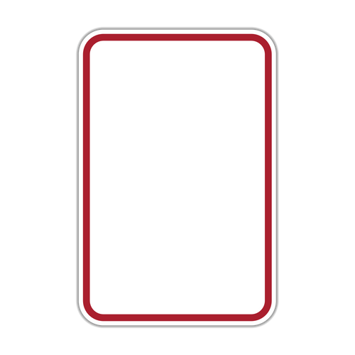 HR7-114 Red Border on White