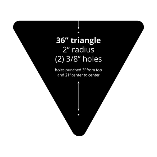 36" Triangle Reflective Sign Blank