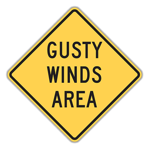 W8-21 Gusty Winds Area