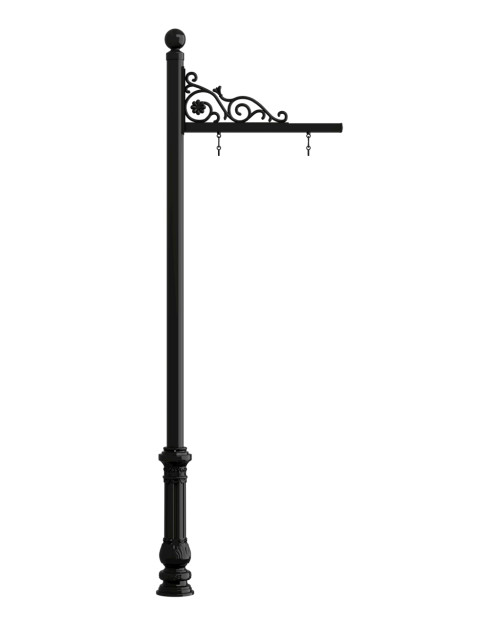 3" Round Hanging Sign Post System