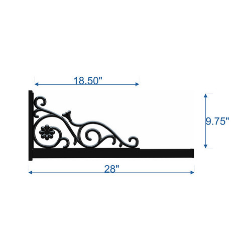 3" Fluted Hanging Sign Post System