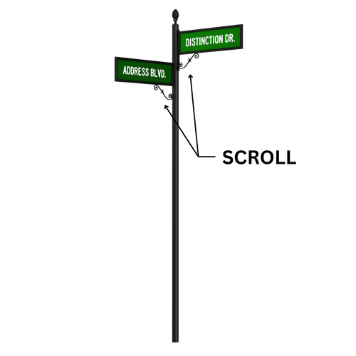 3" Round Street Sign Post System Double Frame