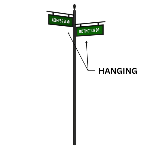 3" Round Street Sign Post System Double Frame