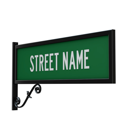 Decorative Street Sign Frame - Aluminum Scroll