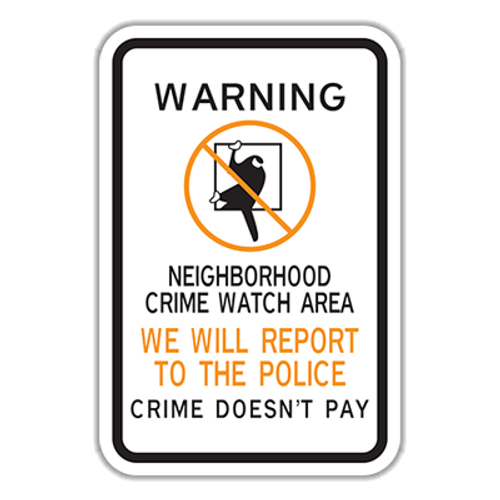 Neighbourhood watch area sign warning deterrent deterent deter signs  display displaying Stock Photo - Alamy