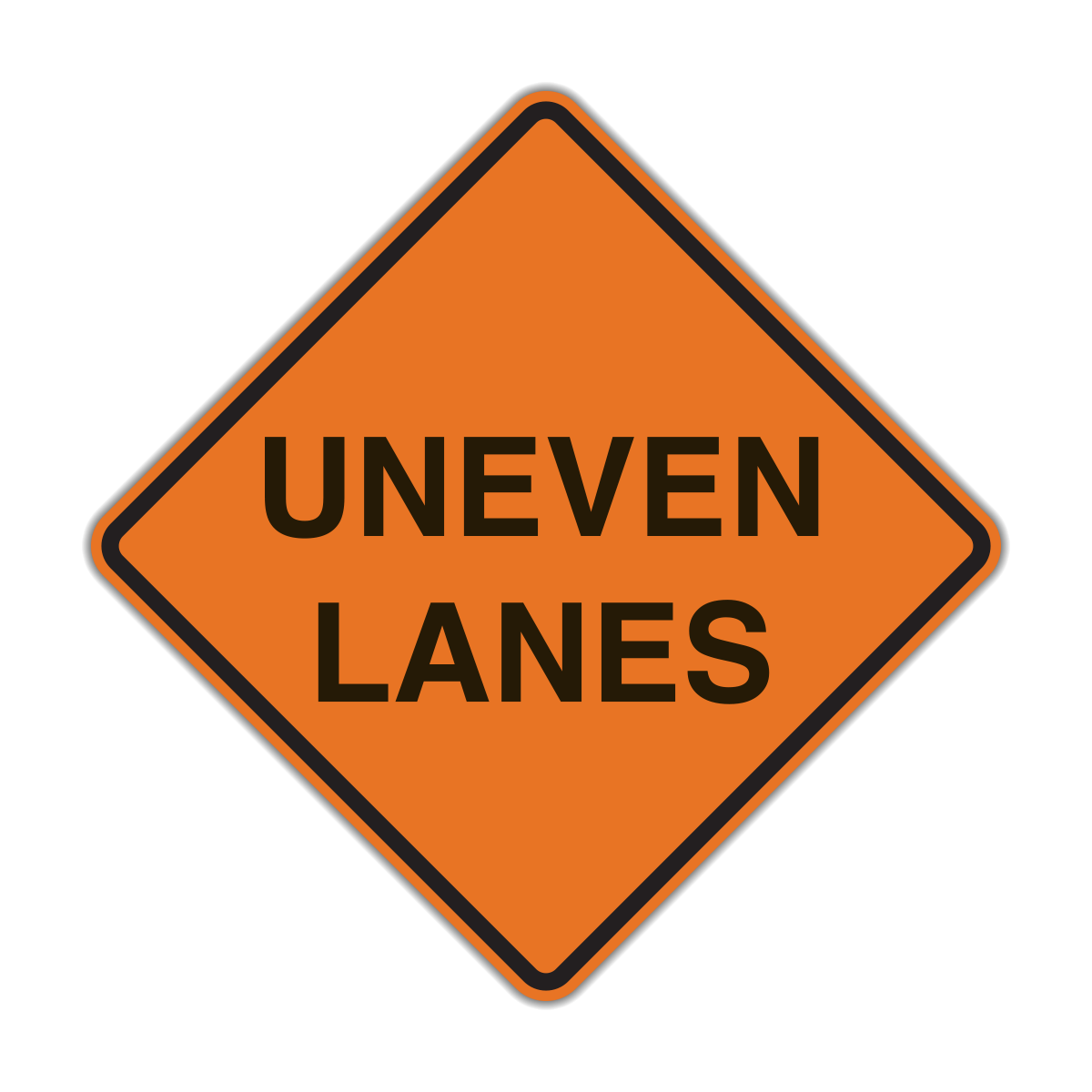 W8-11 Uneven Lanes (Construction)