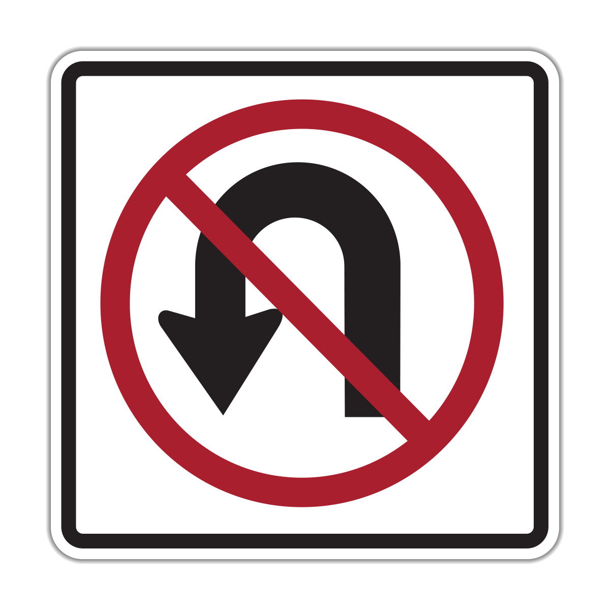 u turn sign png