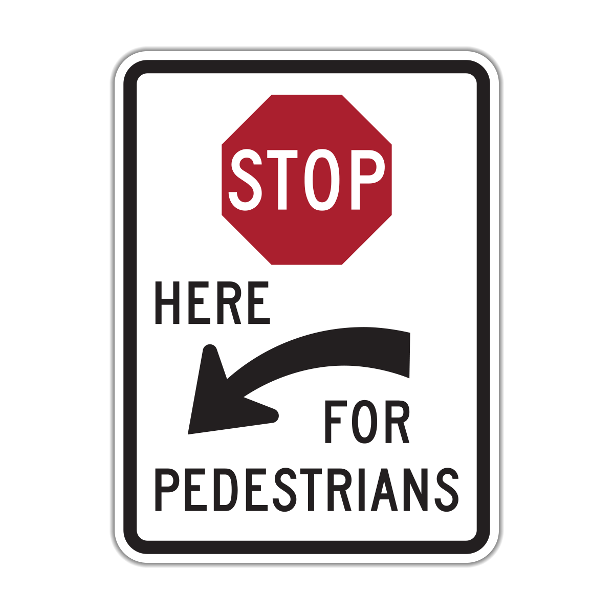 Temporary Stop Sign (R1-1) - In-street Crosswalk Signs