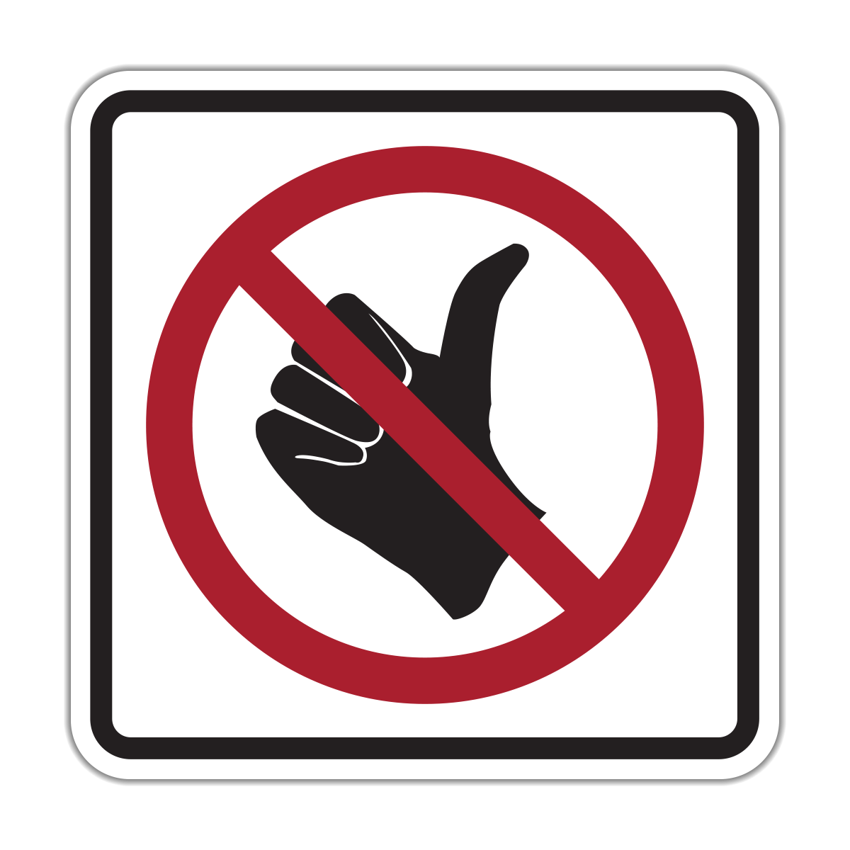 R94 No Hitch Hiking Hall Signs