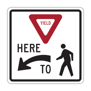 yield to pedestrian signs