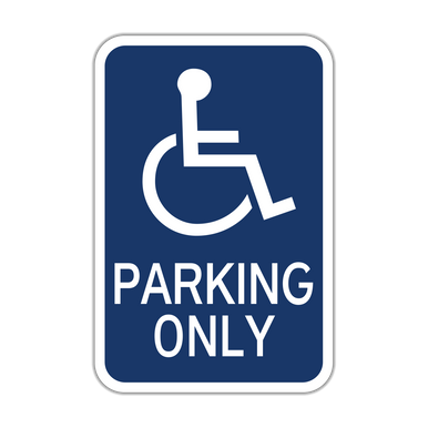 HR7-128 Handicapped Parking Only - Hall Signs