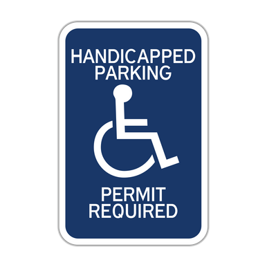 HR7-132 Handicapped Parking Permit Required - Hall Signs