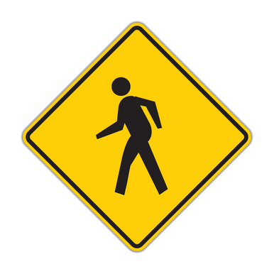 W11-2 Pedestrian Crossing Road Sign - H.I.P. - 30x30