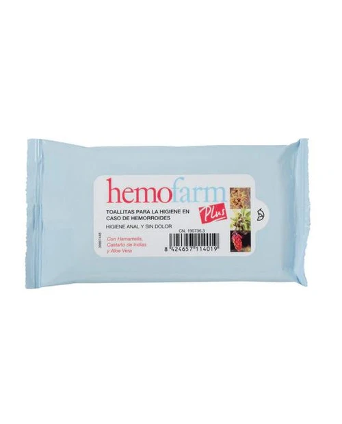 Hemofarm plus 20 toallitas húmedas