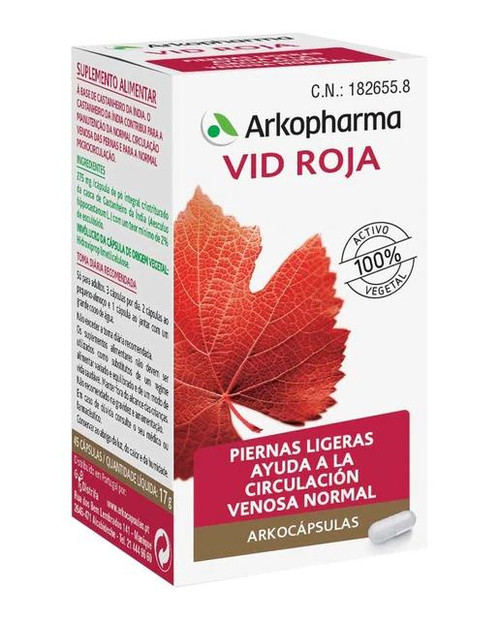 Cápsulas dietéticas vid roja arkopharma